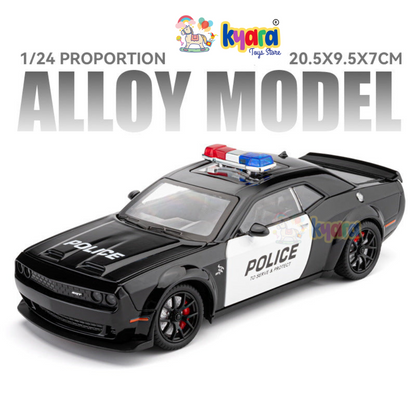 Dodge Challenger SRT Hellcat Police 1:24 Diecast Scale Model Car