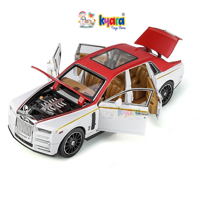 Rolls-royce Phantom White 1:24 Diecast Scale Model Car