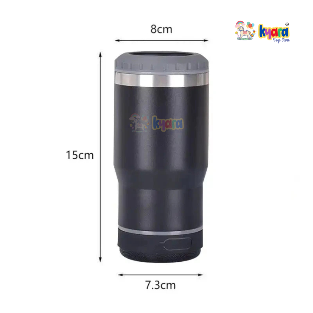 4 IN 1 14OZ STAINLESS STEEL VACUUM INSULATED DRINKING CUP BEER KEEP COLD MUG BLUETOOTH WIRELESS SPEAKER TUMBLER MUSIC COFFEE MUG