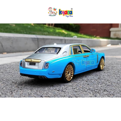 Rolls-royce Phantom Blue 1:24 Diecast Scale Model Car