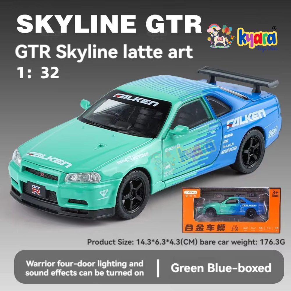 Nissan Skyline GT-R R34 Sport Racing 1:24 Diecast Scale Model Car