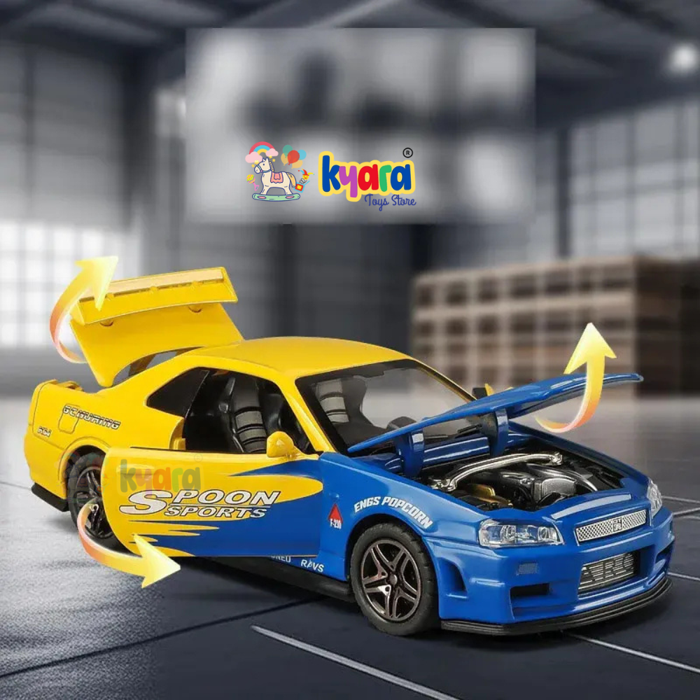 Nissan Skyline GT-R R34 Sport Racing 1:24 Diecast Scale Model Car
