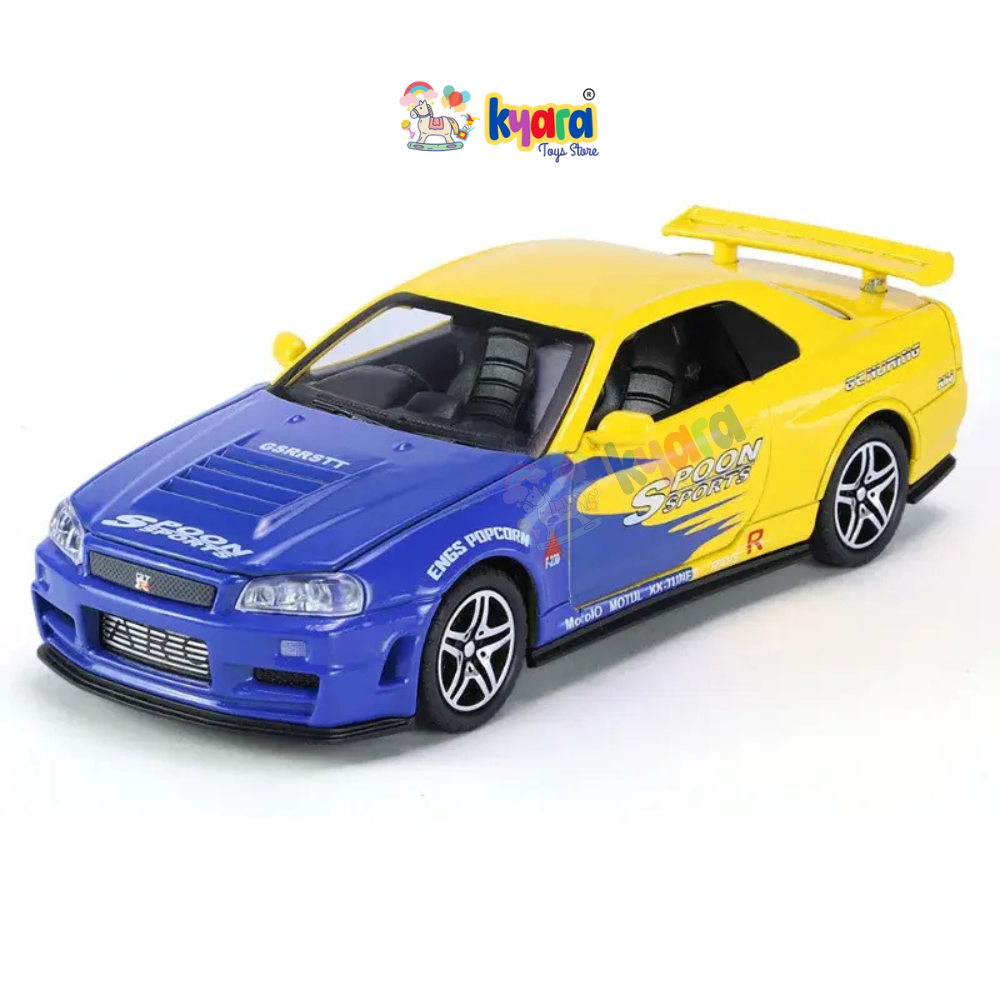 Nissan Skyline GT-R R34 Sport Racing 1:24 Diecast Scale Model Car