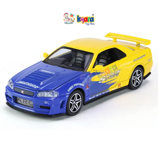 Nissan Skyline GT-R R34 Sport Racing 1:24 Diecast Scale Model Car