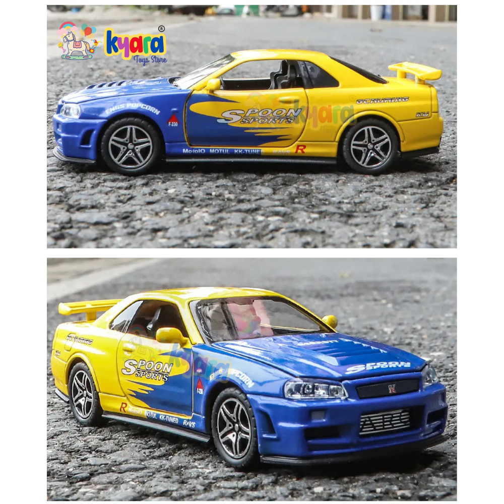 Nissan Skyline GT-R R34 Sport Racing 1:24 Diecast Scale Model Car
