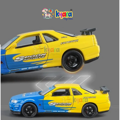 Nissan Skyline GT-R R34 Sport Racing 1:24 Diecast Scale Model Car