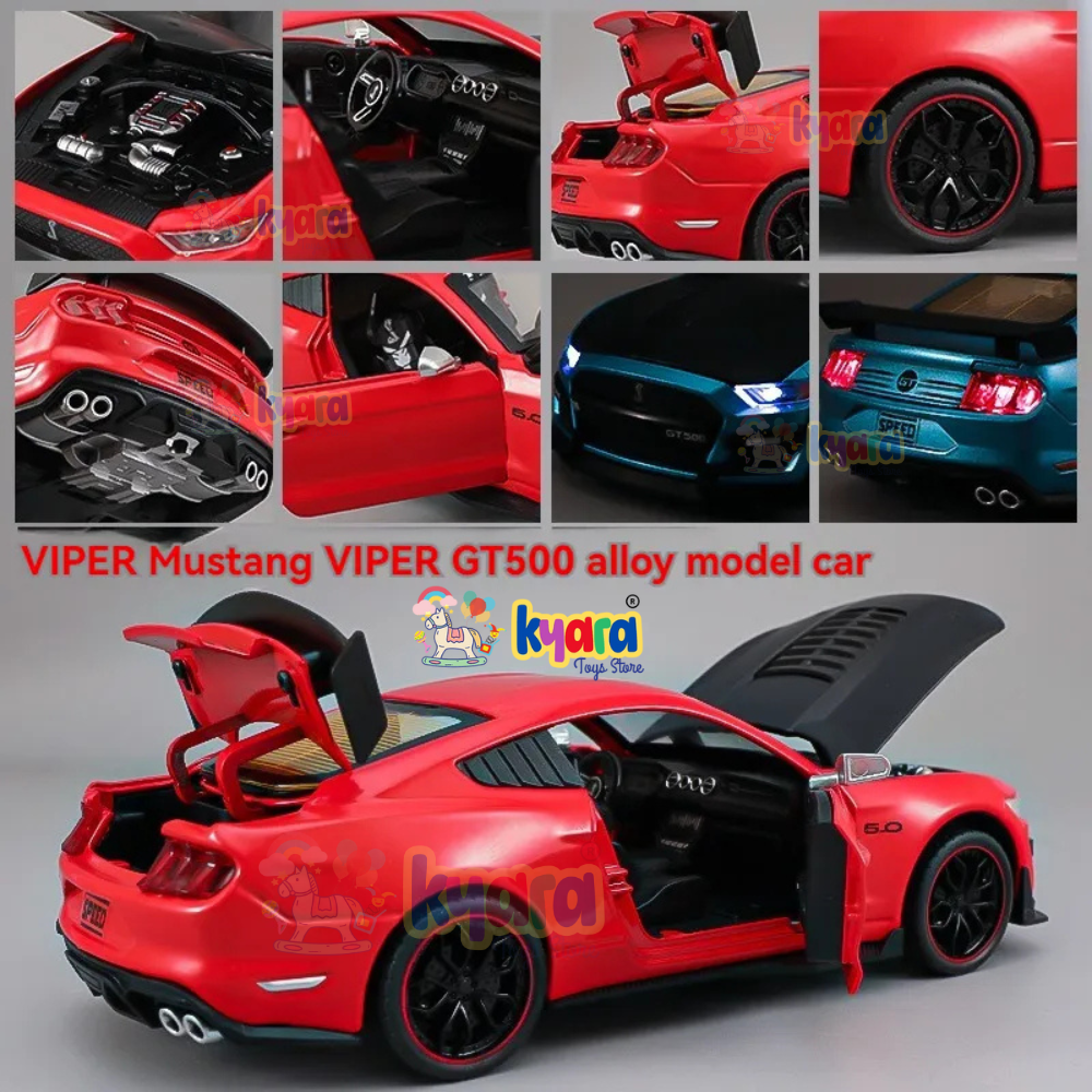 Ford Mustang Viper Gt500 1:24 Diecast Scale Model Car