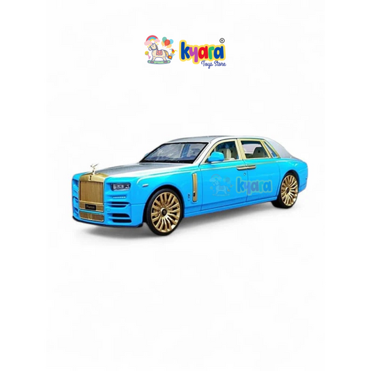 Rolls-royce Phantom Blue 1:24 Diecast Scale Model Car