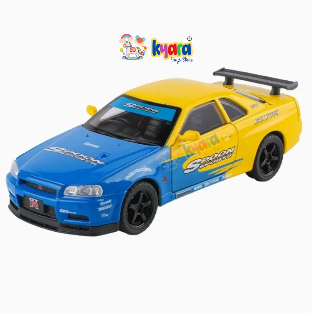Nissan Skyline GT-R R34 Sport Racing 1:24 Diecast Scale Model Car