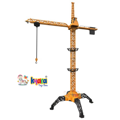 1/8 Alloy Engineering Tower Slewing Crane 2.4G RC Hammer-head Cranes Engineering Construction Model Toy With Light & Sound