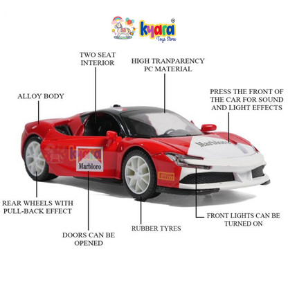 Ferrari SF90 Marlboro 1:24 Diecast Scale Model Car