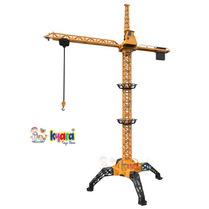 1/8 Alloy Engineering Tower Slewing Crane 2.4G RC Hammer-head Cranes Engineering Construction Model Toy With Light & Sound