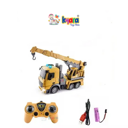 remote-controlled construction crane truck