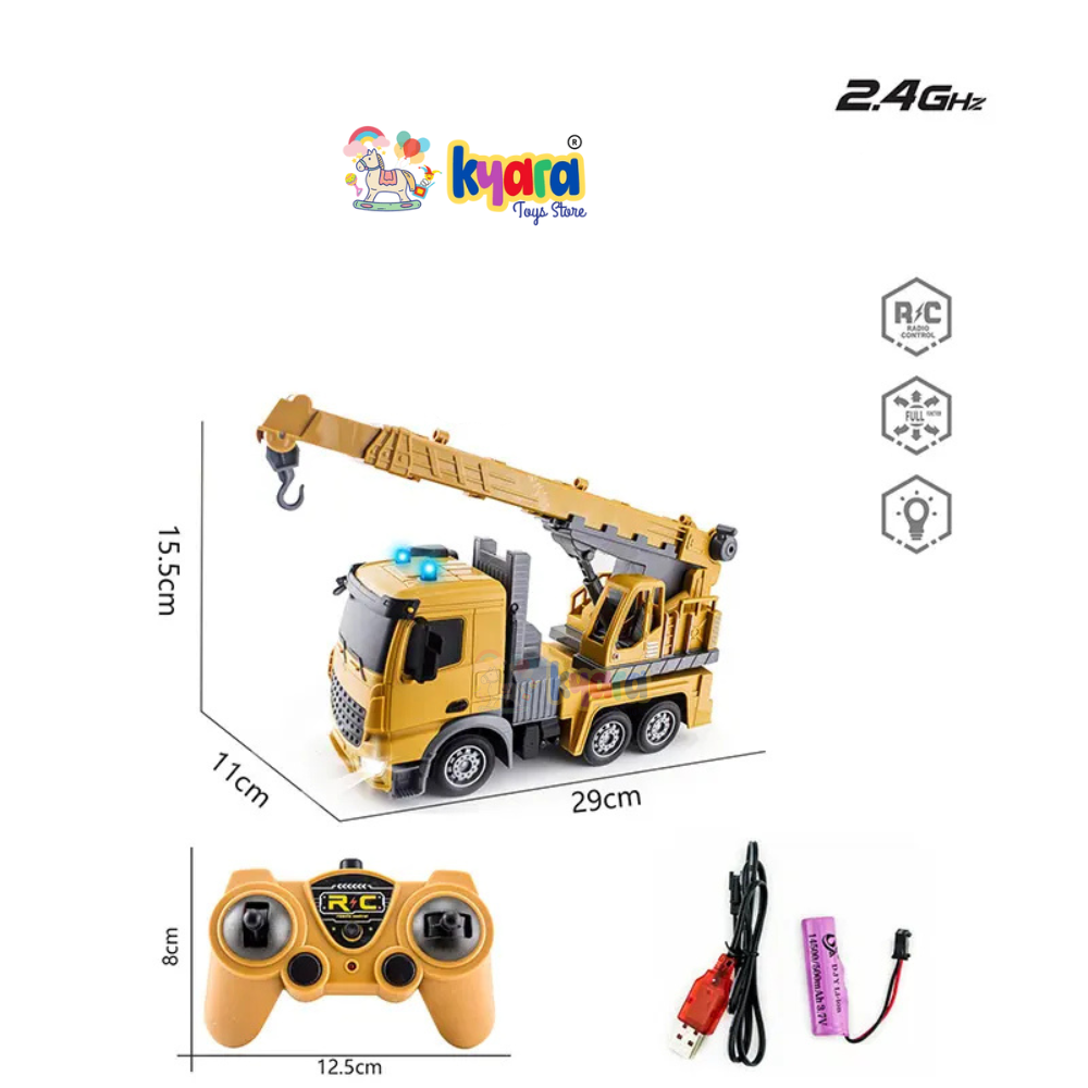 remote-controlled construction crane truck