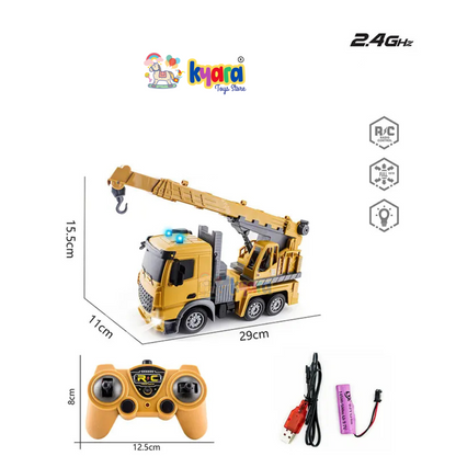 remote-controlled construction crane truck