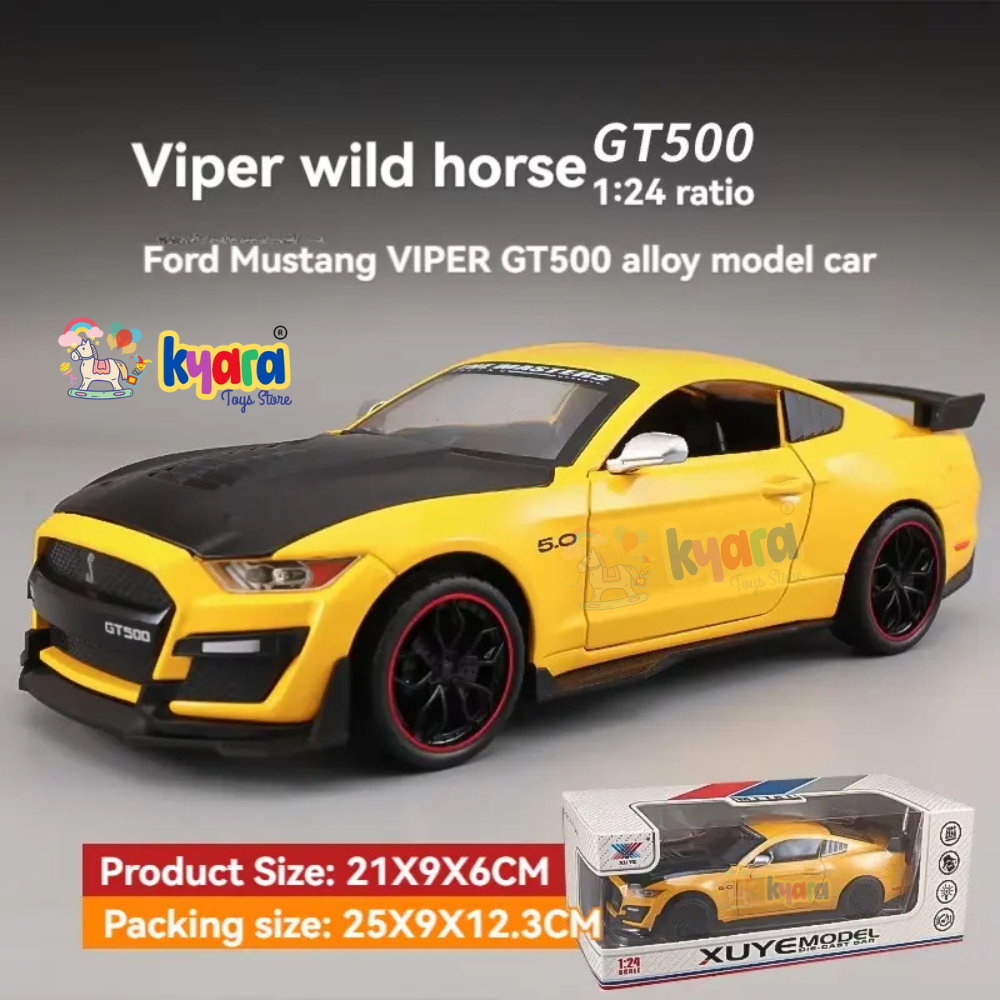 Ford Mustang Viper Gt500 1:24 Diecast Scale Model Car