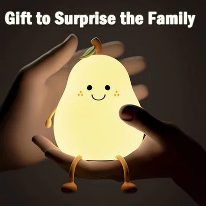 Cute Smile Pear Shape Night Light Lamp