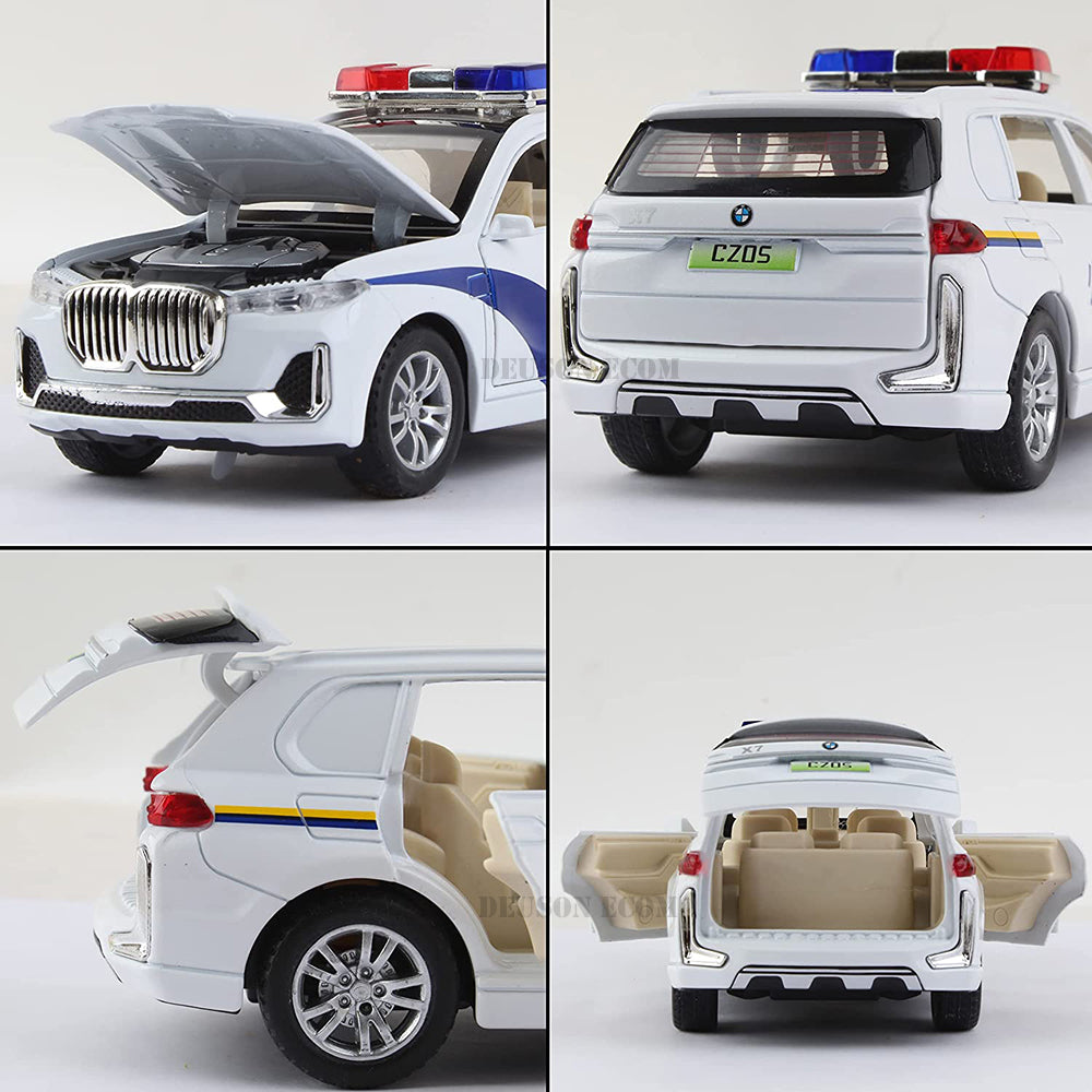 BMW X7 police vehicle 1:24 Diecast Scale Model Car