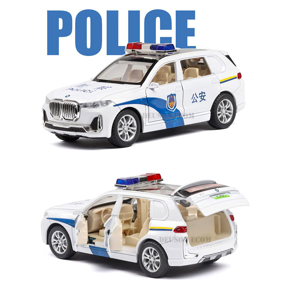 BMW X7 police vehicle 1:24 Diecast Scale Model Car